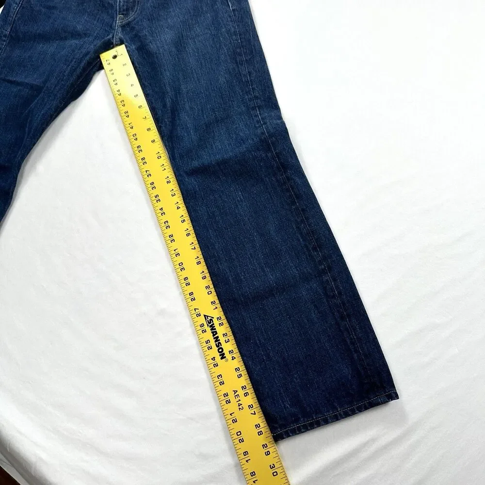 J Crew 484 Jeans Mens 31x30 Blue Dark Wash Slim Denim Cotton Mid Rise
